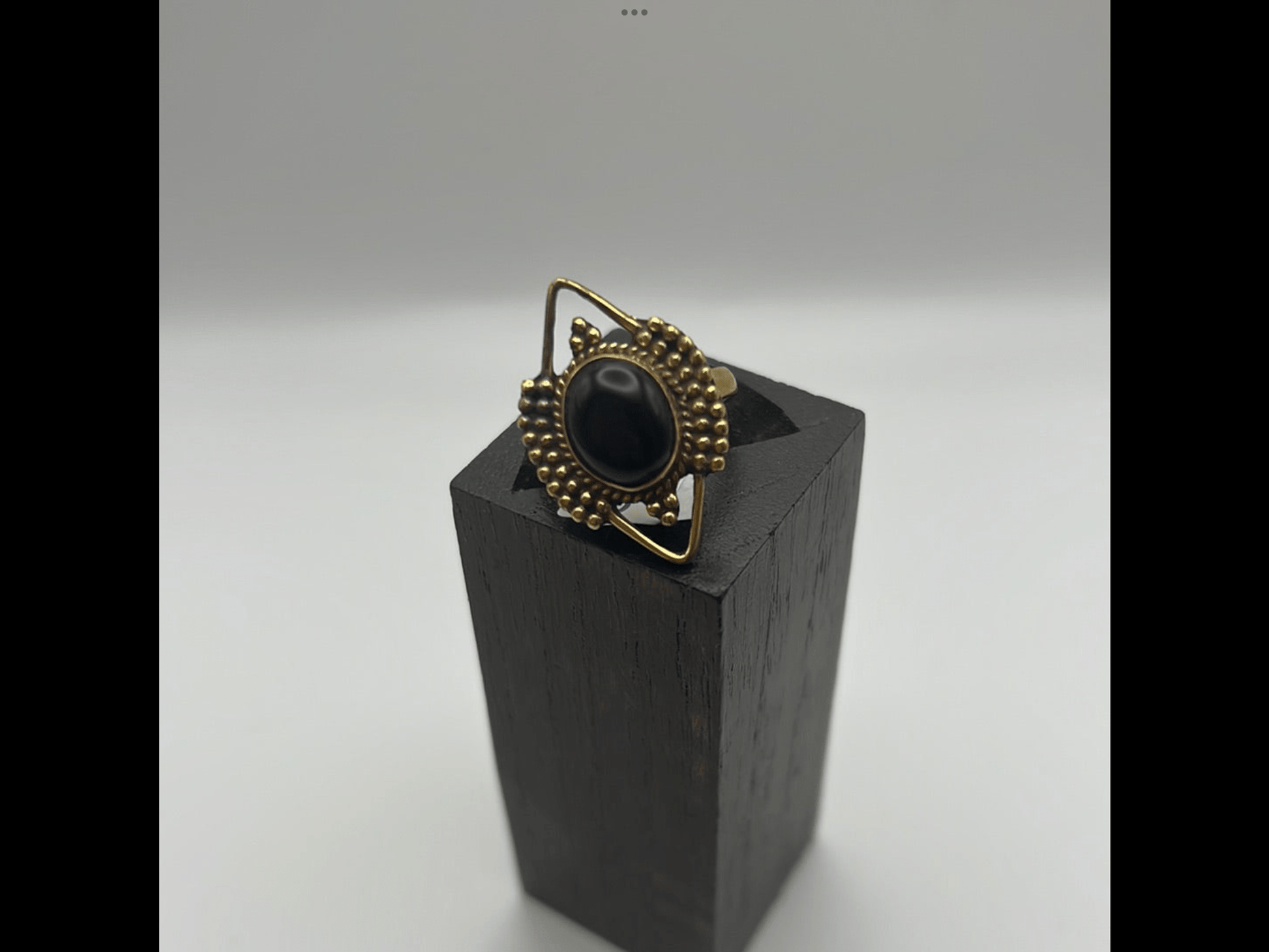 Aztec Brass Ring: Various Stones - Violet Elizabeth - Jewellery