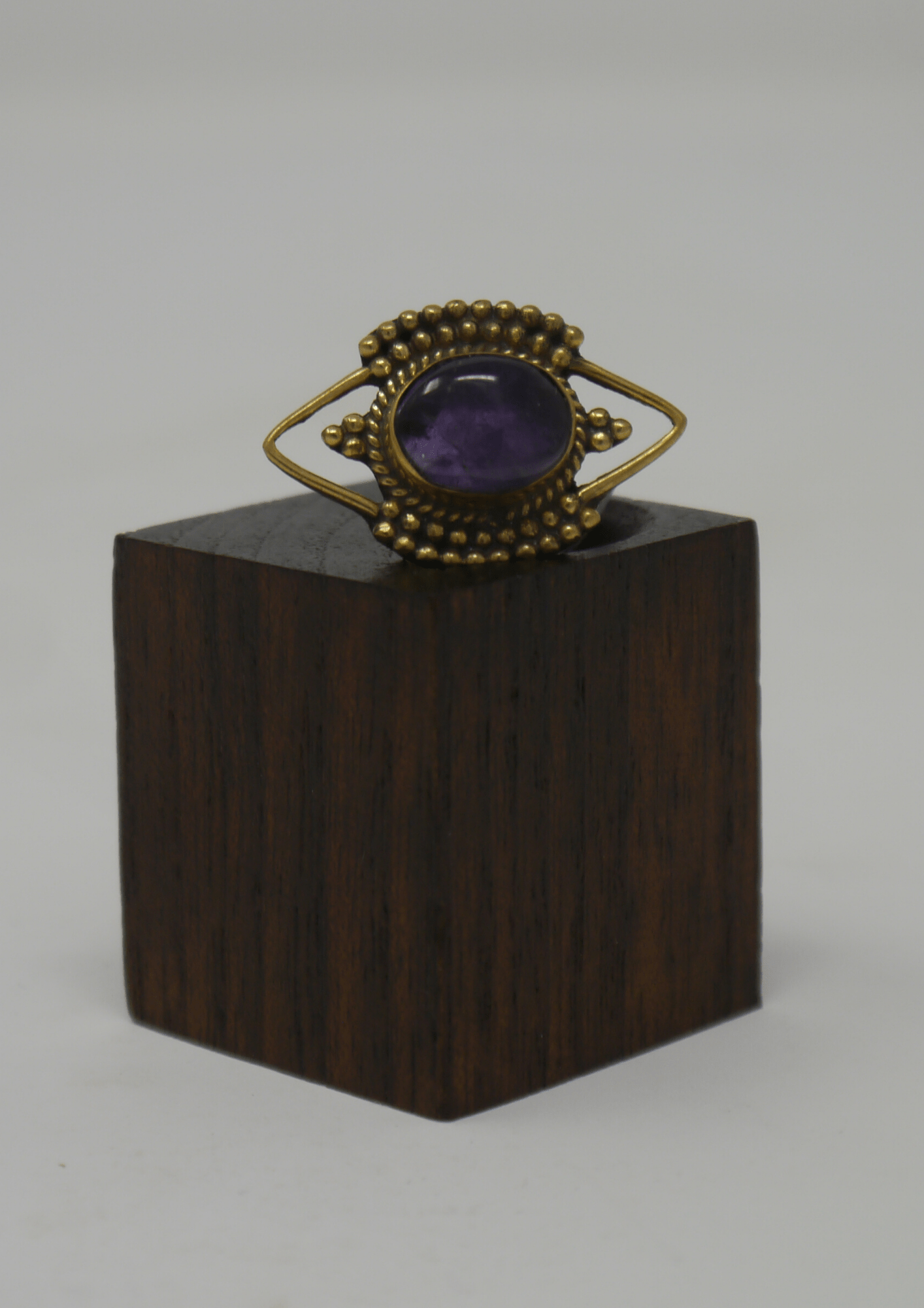 Aztec Brass Ring: Various Stones - Violet Elizabeth - Jewellery