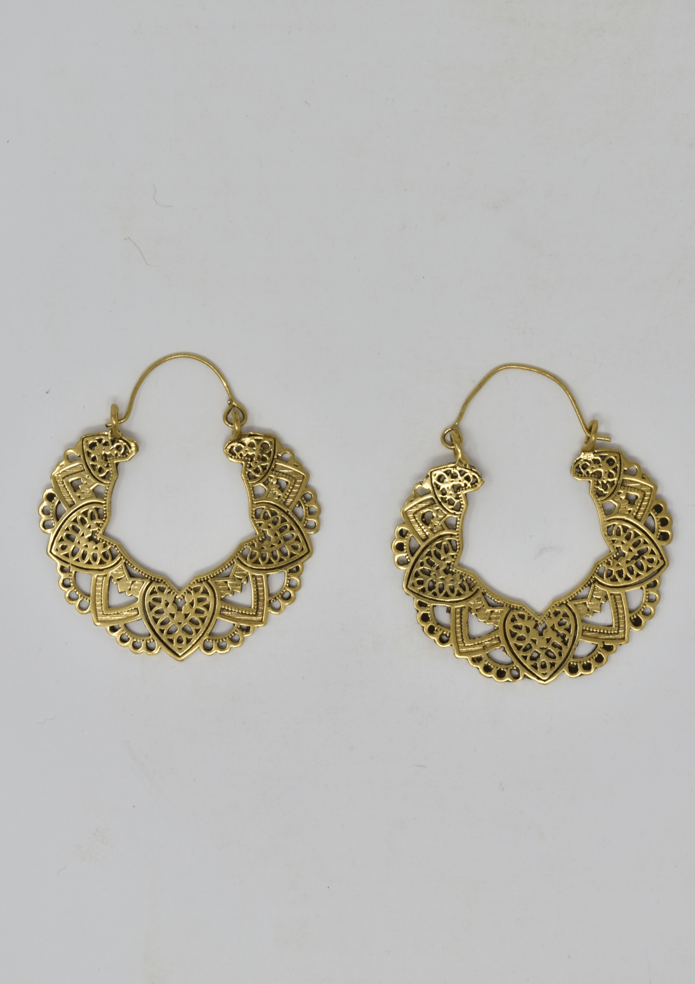 Brass & Silver Doilley earring - Violet Elizabeth - Jewellery