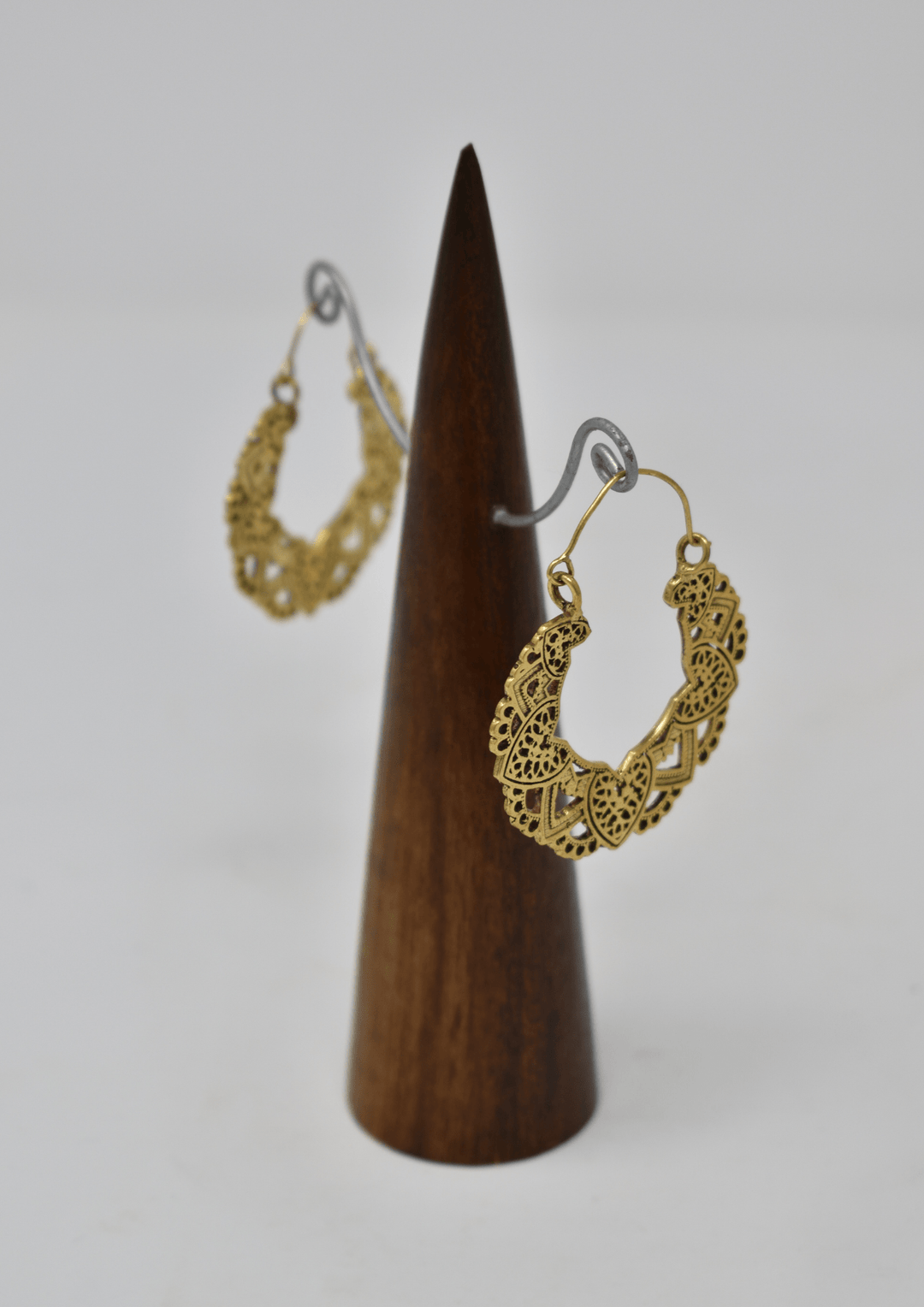 Brass & Silver Doilley earring - Violet Elizabeth - Jewellery