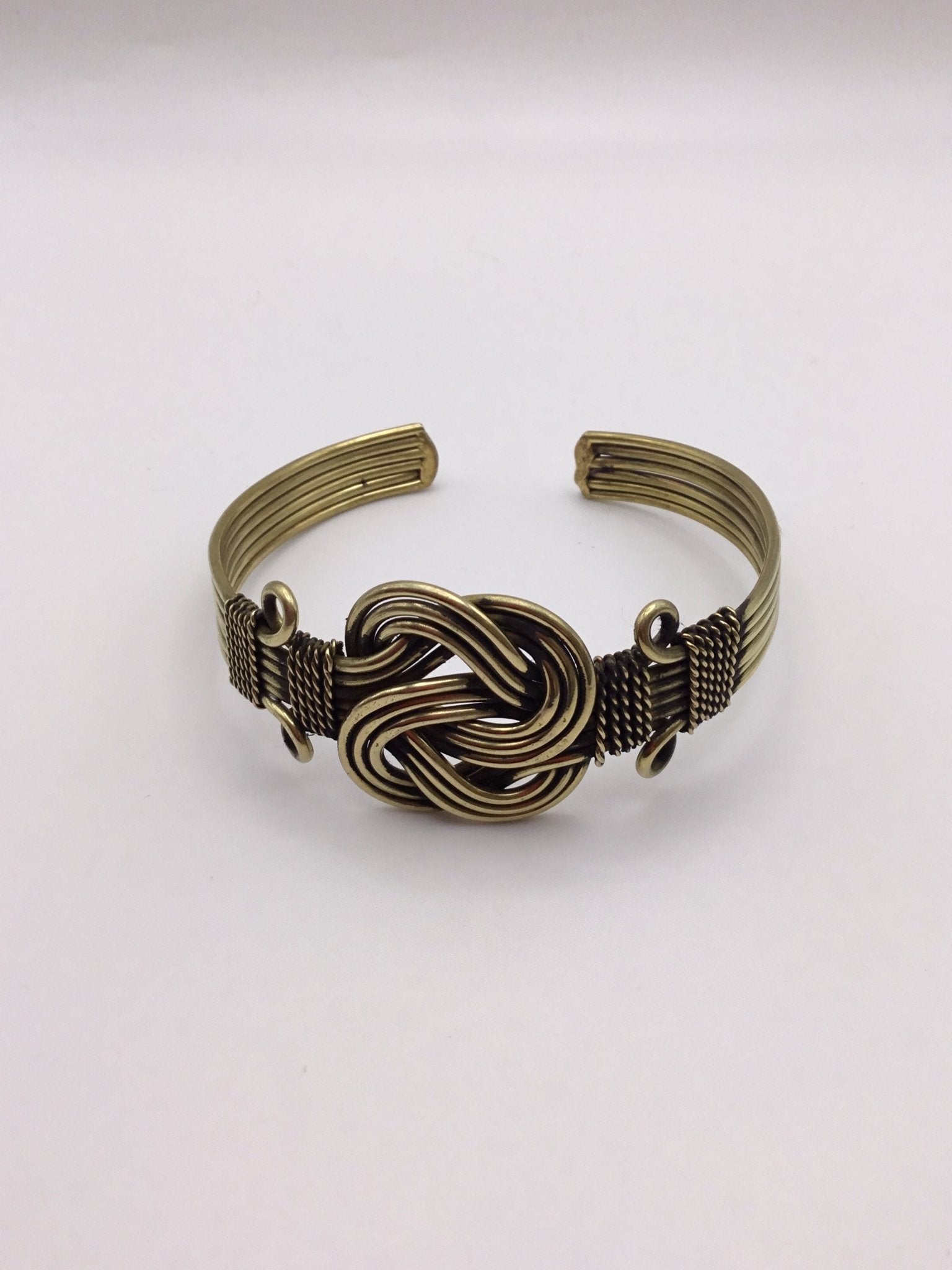Buddha Knot Brass Armlet - Violet Elizabeth - Jewellery