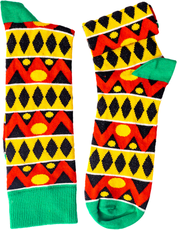 Kizomba  Kente Socks: Large - US 8-13 (EU 41-46) - Violet Elizabeth