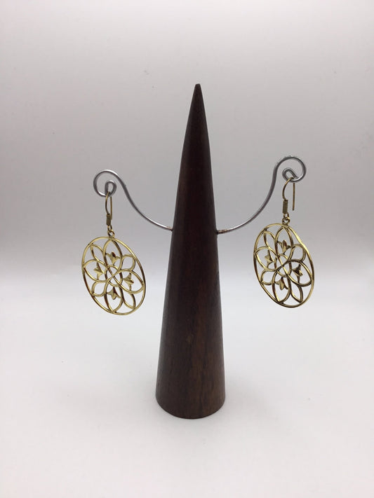 Flower of Life Brass earrings - Violet Elizabeth - Jewellery