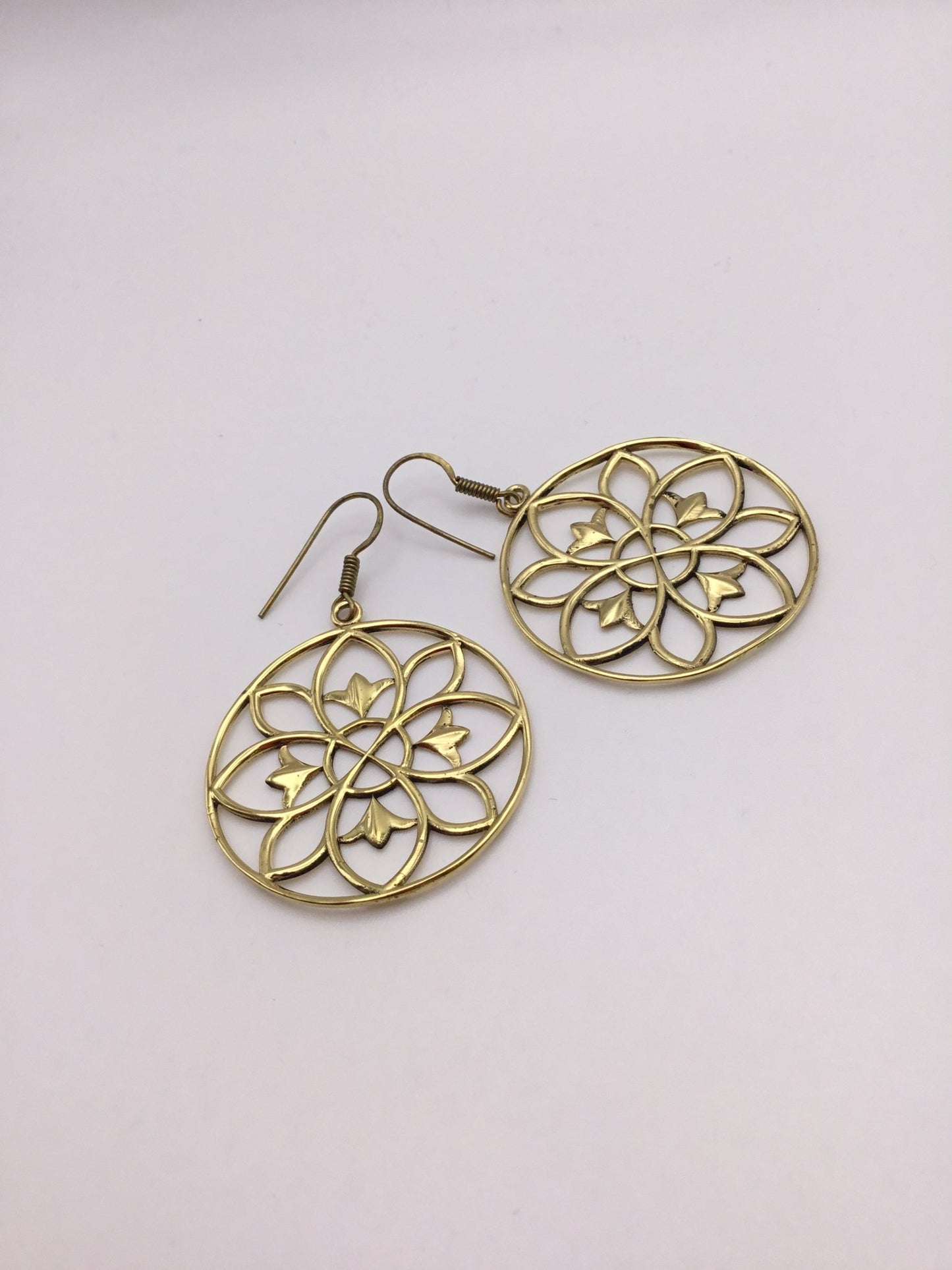 Flower of Life Brass earrings - Violet Elizabeth - Jewellery