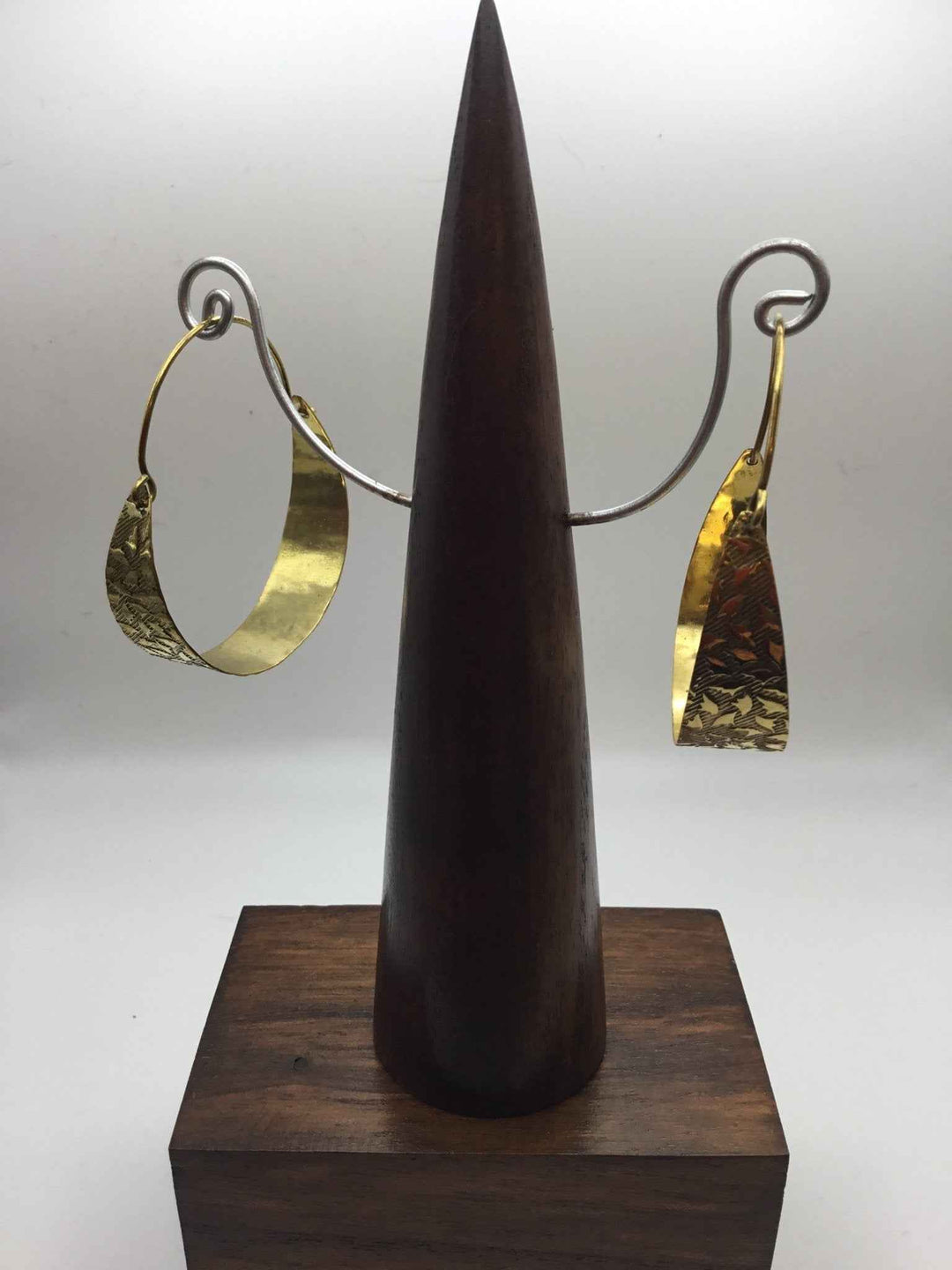 Flying Leaves Brass Earrings