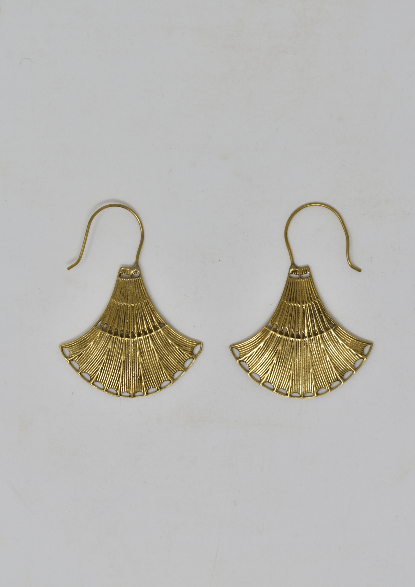 Hippie flare brass earring - Violet Elizabeth - Jewellery