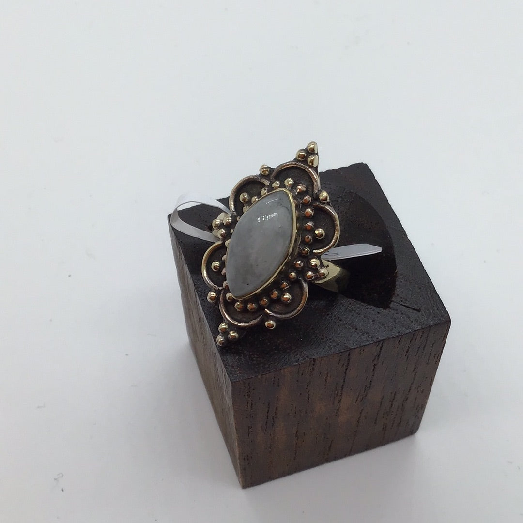 Ofilia Brass & silver Ring: Various Stones - Violet Elizabeth