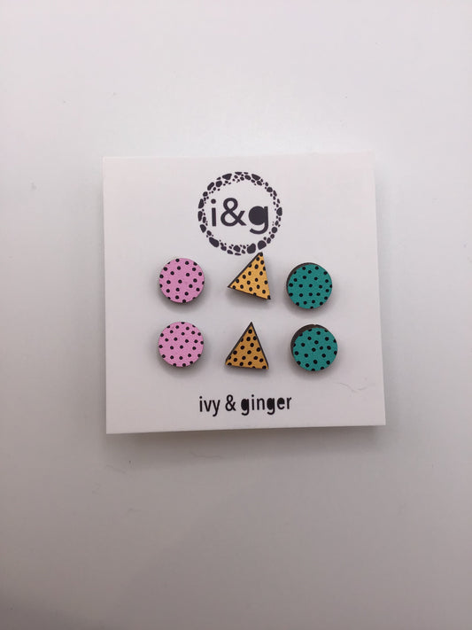 80s Studs: Mini - Violet Elizabeth