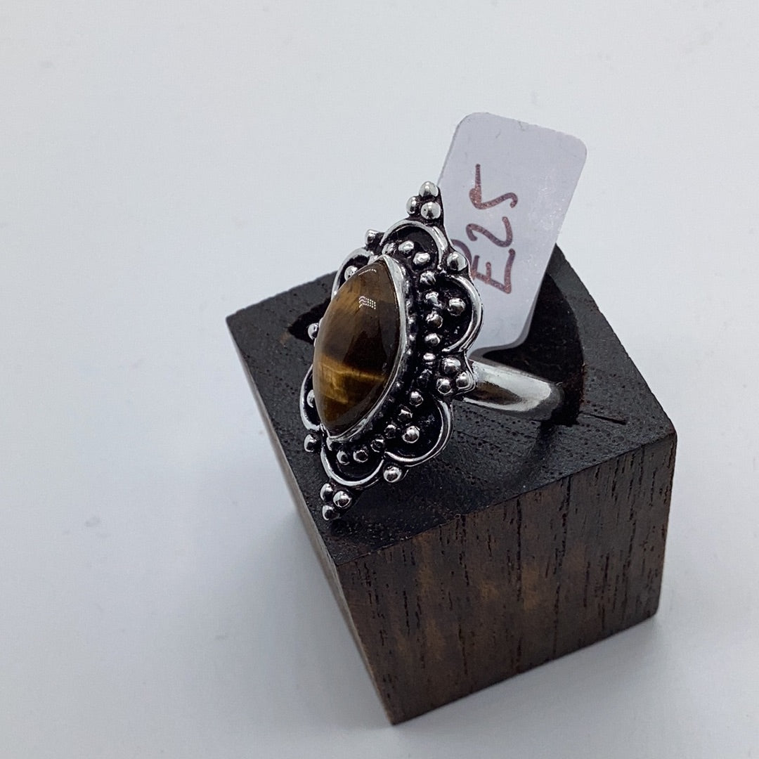 Ofilia Brass & silver Ring: Various Stones - Violet Elizabeth