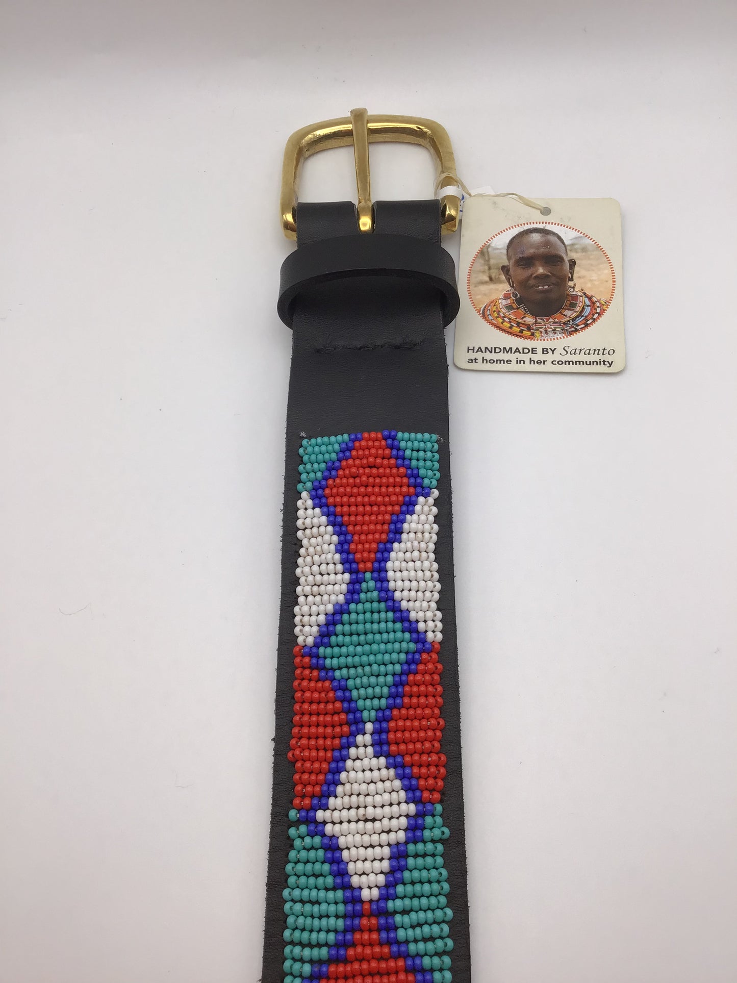 Kenyan Hand Beaded Belt - Wide Belt - Violet Elizabeth