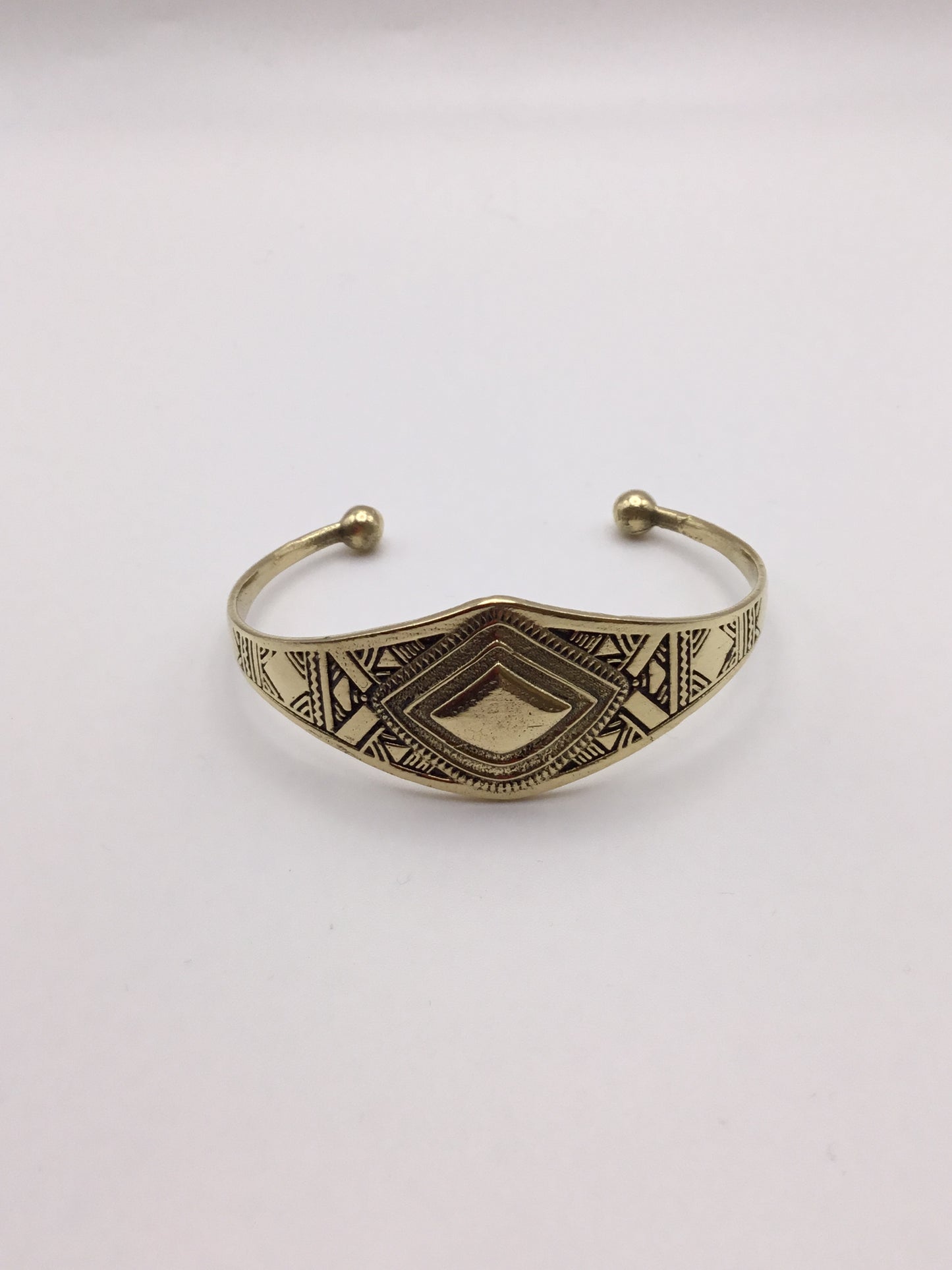 Tuareg style brass bangle - Violet Elizabeth