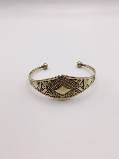 Tuareg style brass bangle - Violet Elizabeth