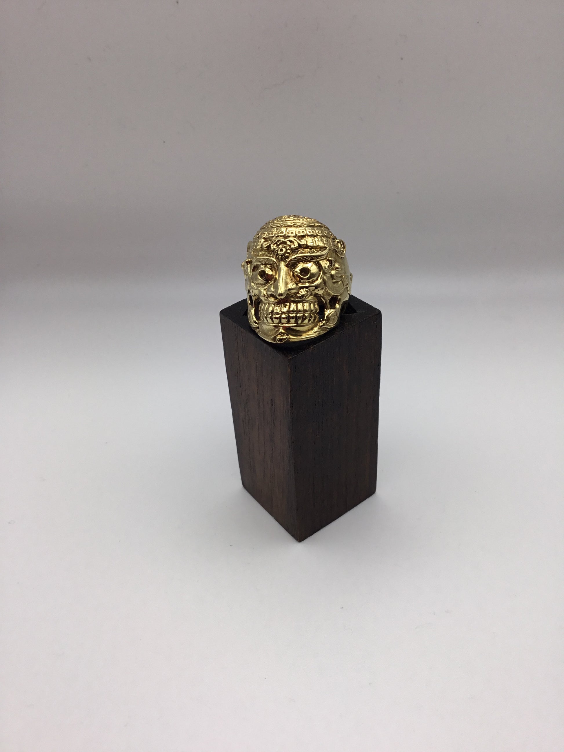 Warrior Skull Brass Ring - Violet Elizabeth