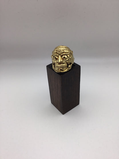 Warrior Skull Brass Ring - Violet Elizabeth