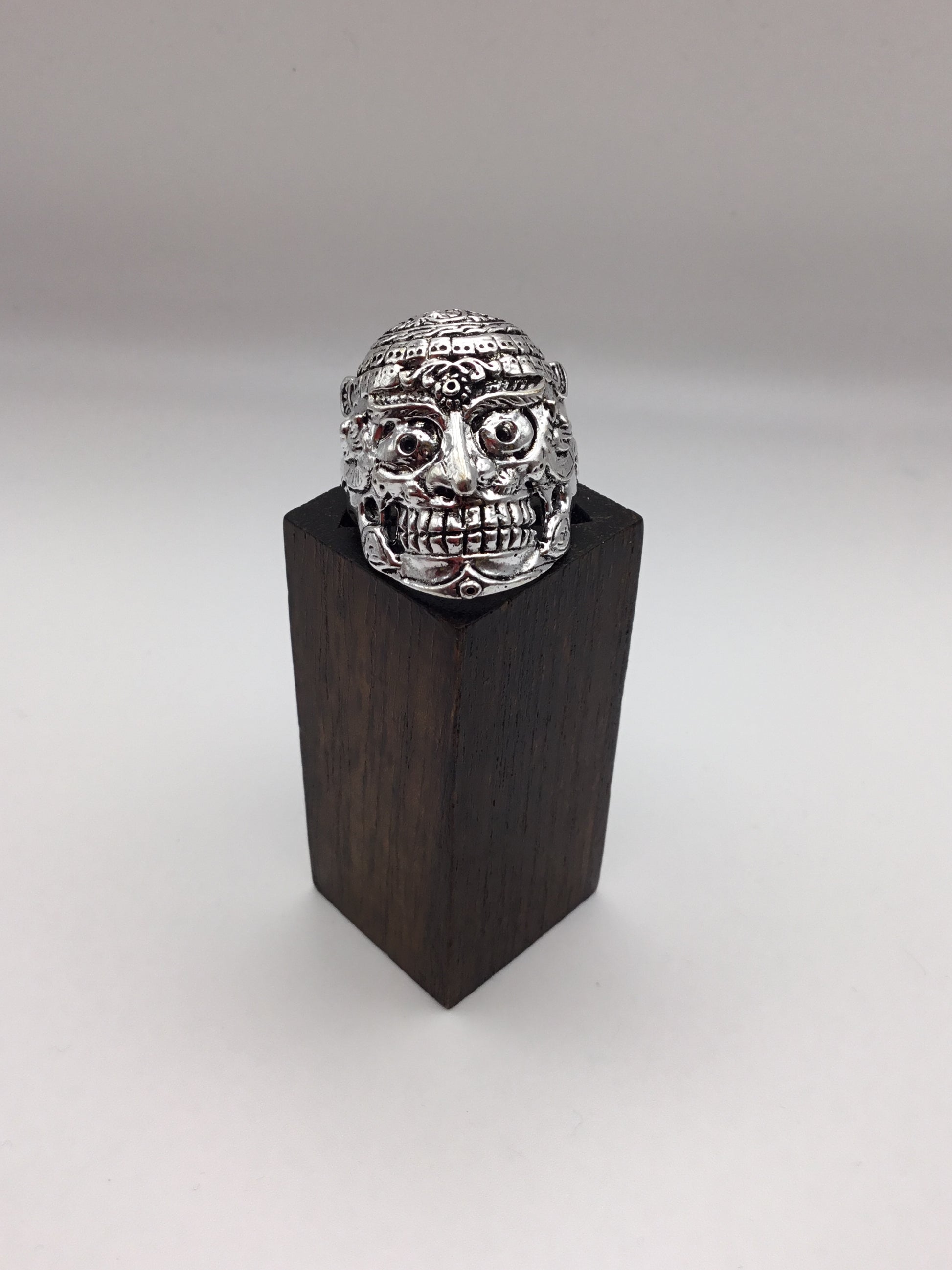 Warrior Skull Brass Ring - Violet Elizabeth