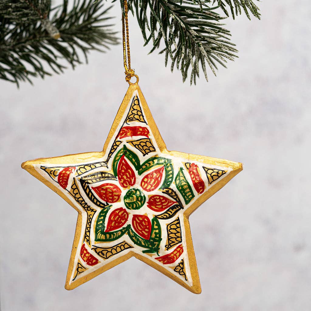 Indian 26 3D Hanging Star Decoration - Violet Elizabeth - Christmas Decorations