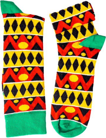Kizomba  Kente Socks: Large - US 8 - 13 (EU 41 - 46) - Violet Elizabeth - Clothing