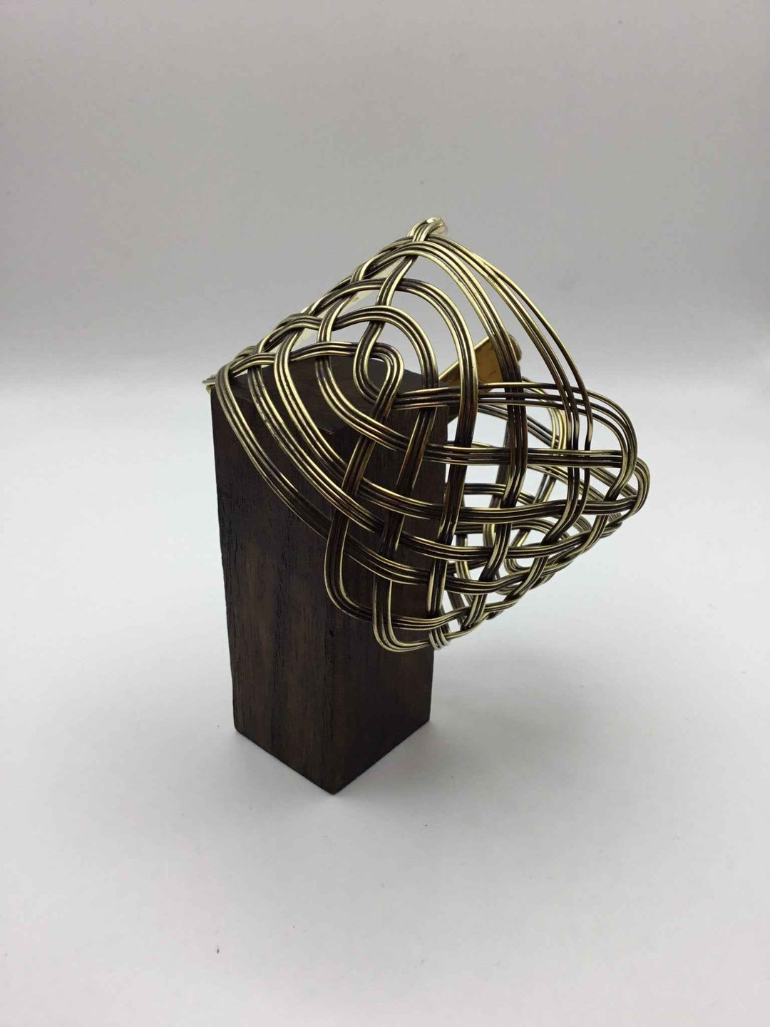 Lattice Work Cuff: Brass And Silver Plated Brass