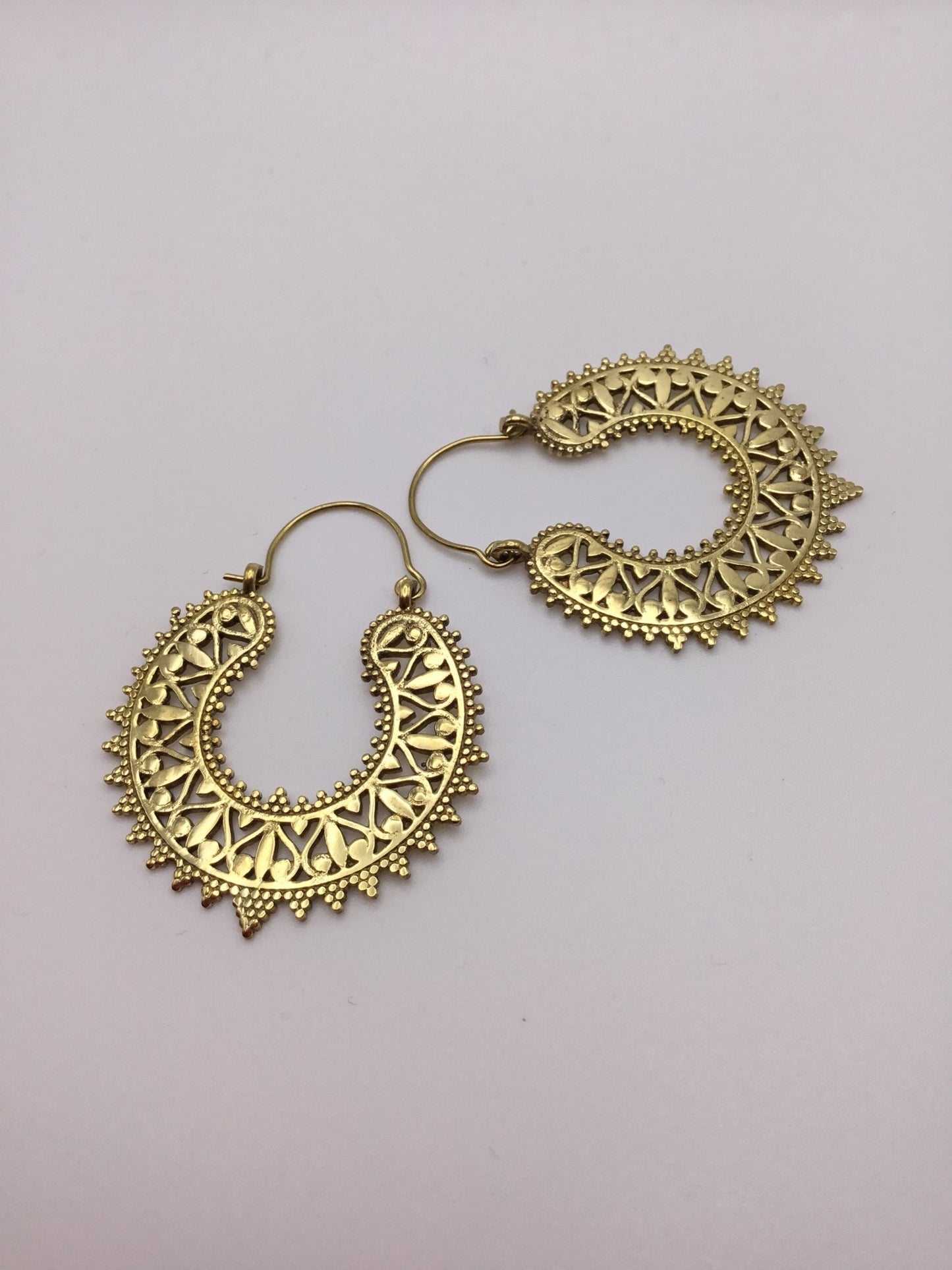 Moondance Brass Hoops - Violet Elizabeth - Jewellery