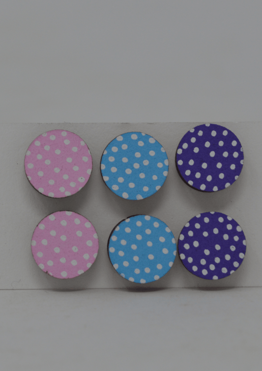 Polka Dot Studs: Mini Set - Violet Elizabeth - Jewellery