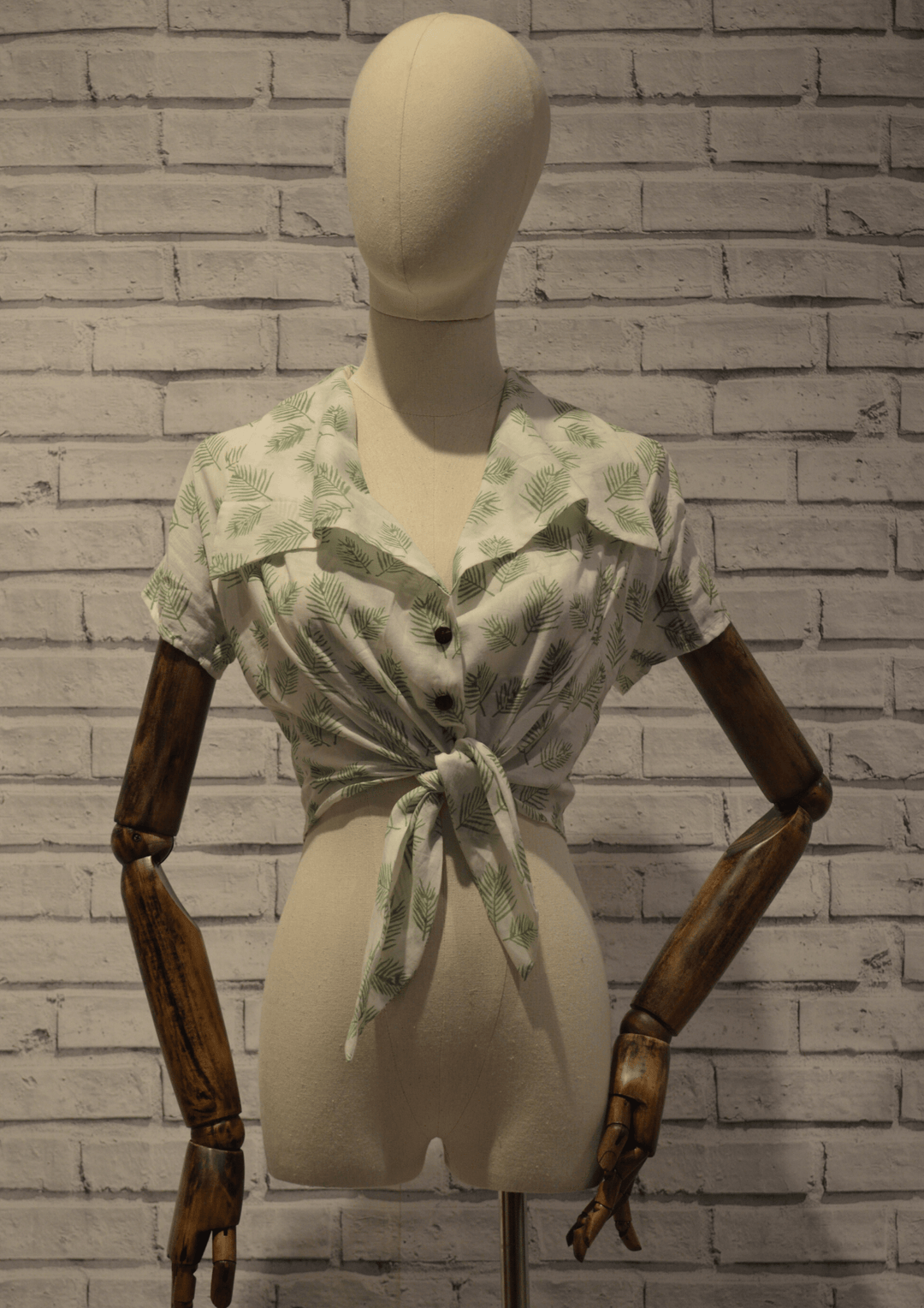 Short sleeved tie shirt MINT - Violet Elizabeth - Clothing