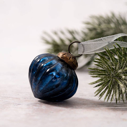 Small 1" Old Navy Crackle Glass Lanterns - Violet Elizabeth - Christmas Decorations