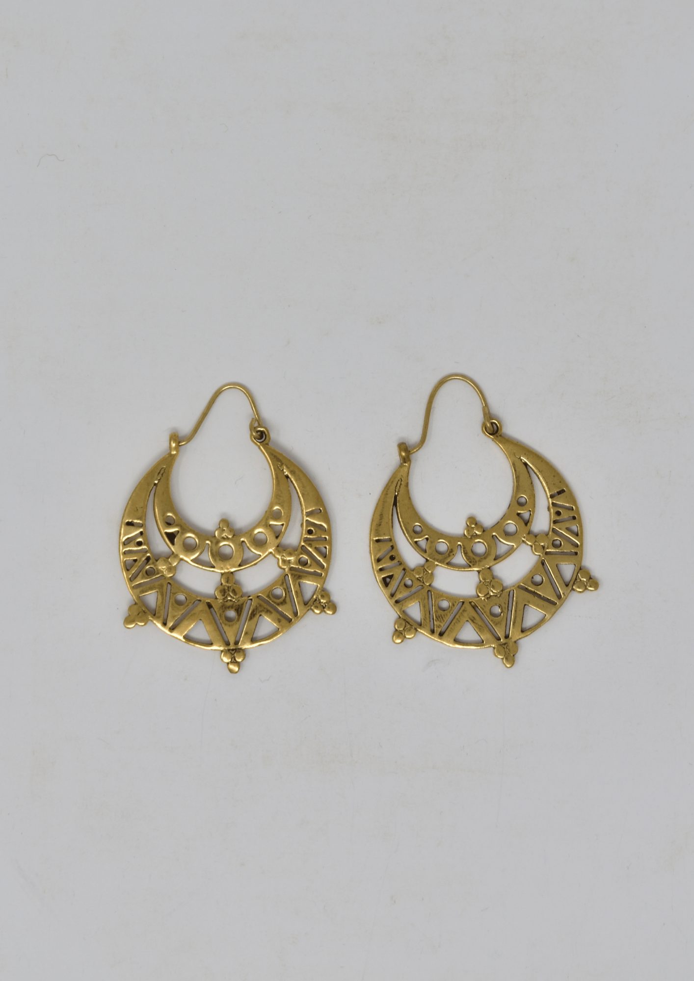 Star rainbow brass earring - Violet Elizabeth - Jewellery
