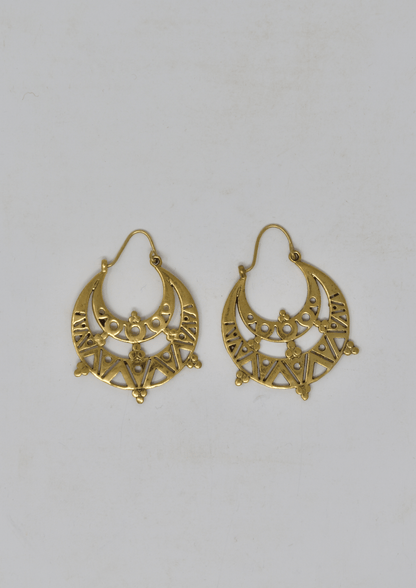 Star rainbow brass earring - Violet Elizabeth - Jewellery