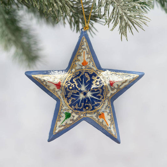 Starburst Floral 3D Hanging Star - Violet Elizabeth - Christmas Decorations