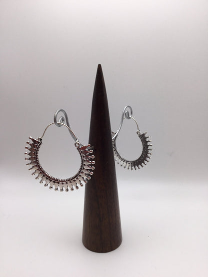 Sun Ray Glimmer earrings: Brass and Silver Plated Brass - Violet Elizabeth - Jewellery