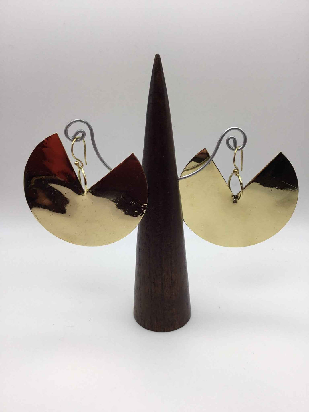 Super Large Brass Sculpted Earrings