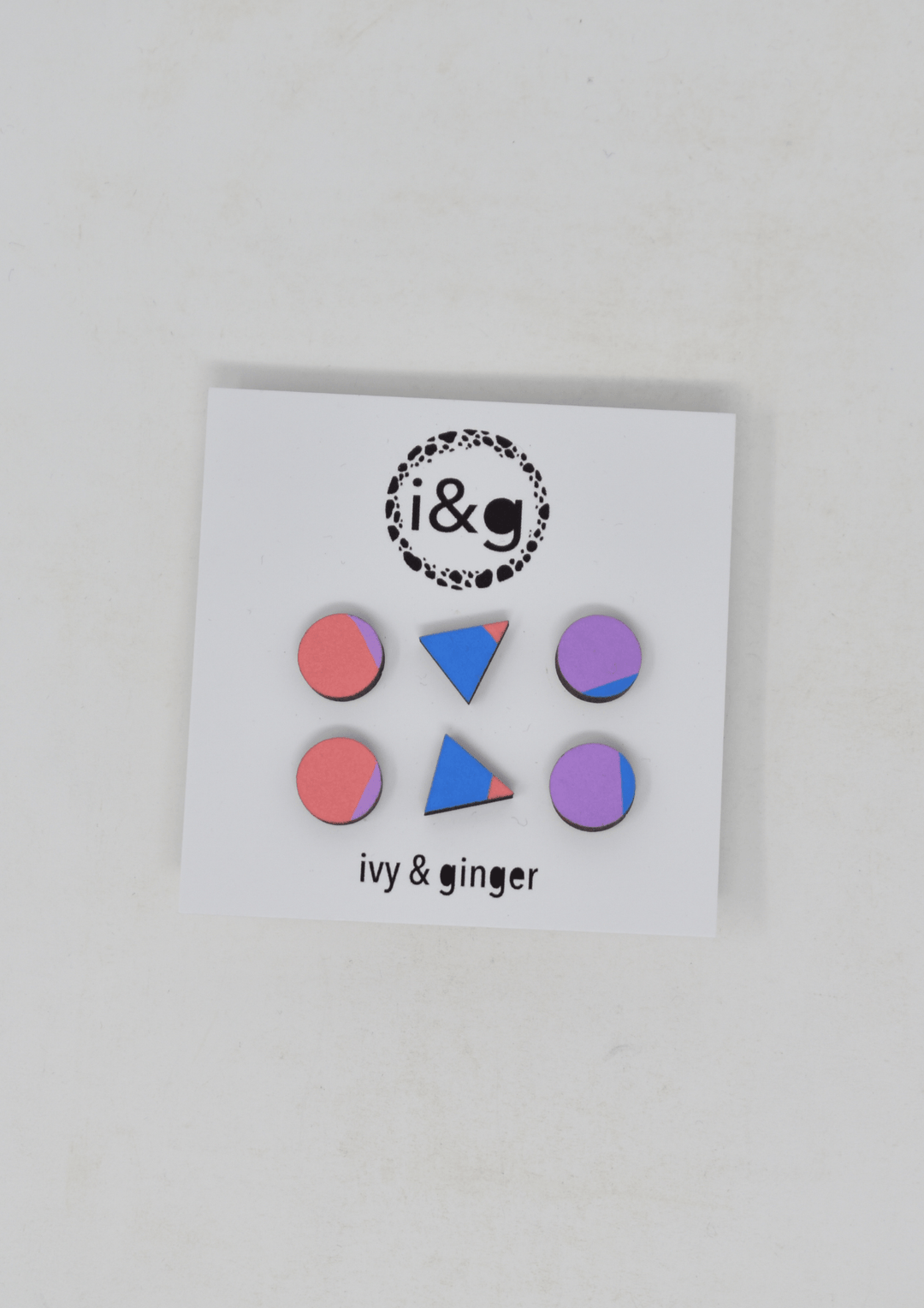 The Brights Studs: Set of 3 - Violet Elizabeth - Jewellery