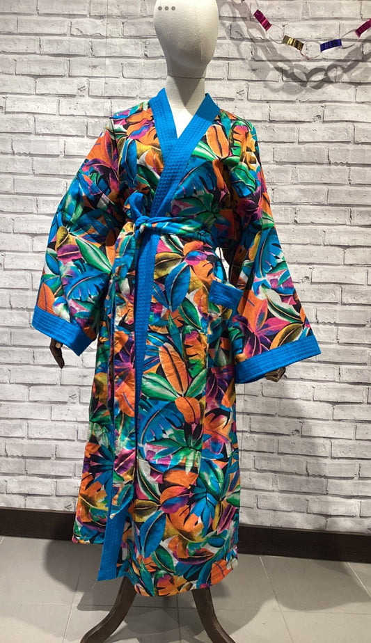 Tropical leaf blue - Violet Elizabeth - Clothing