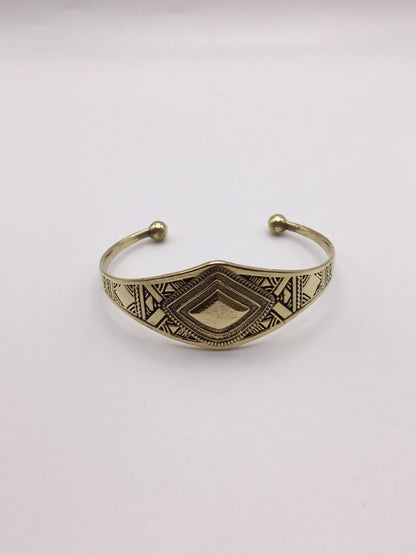 Tuareg style brass bangle - Violet Elizabeth - 
