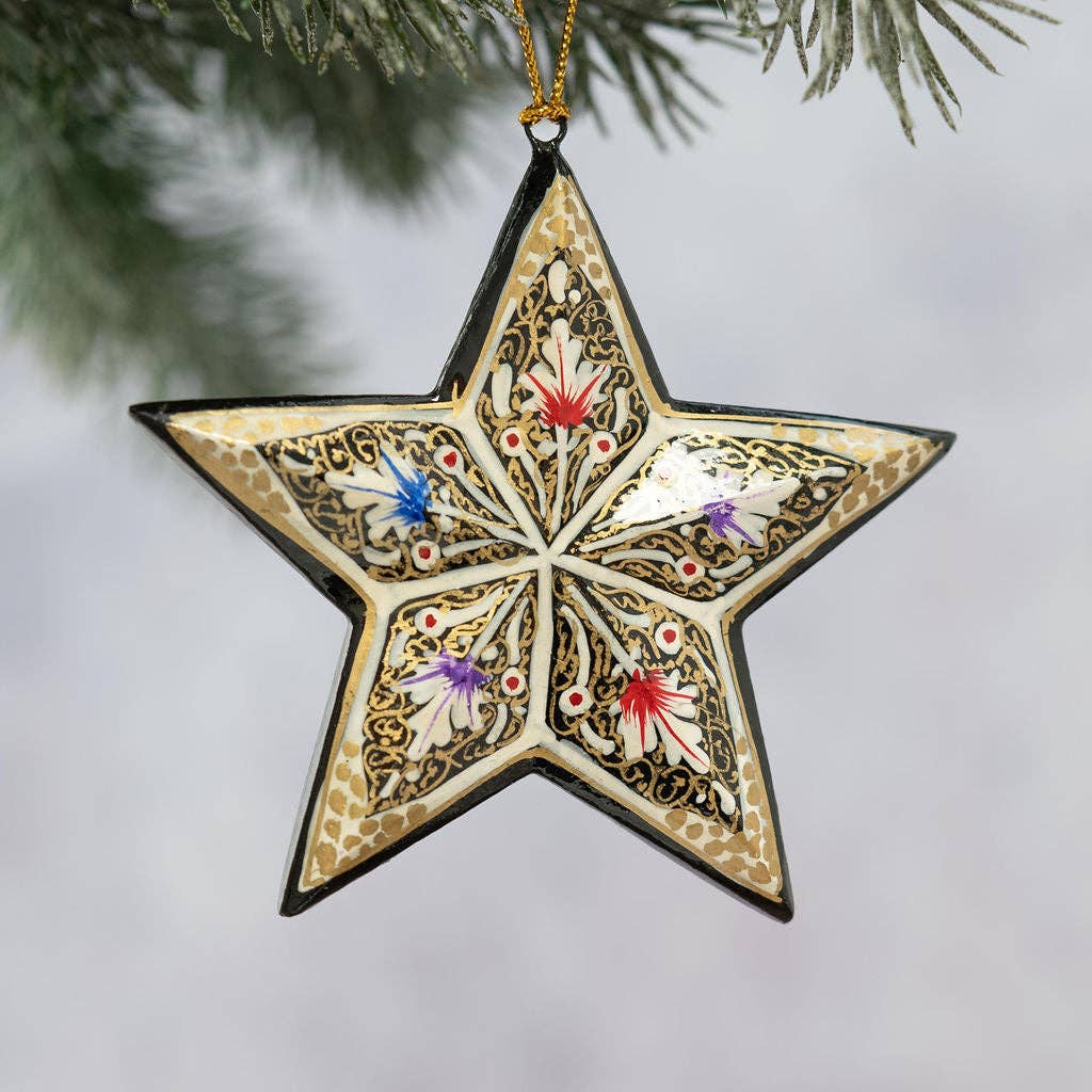 White Trellis 3D Hanging Star - Violet Elizabeth - Christmas Decorations